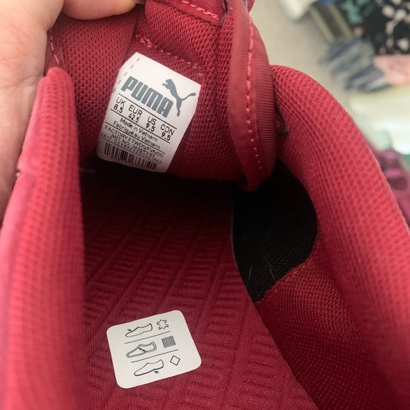 Puma - Men’s Dark Red Low Top Sneakers - Picture 5 of 5